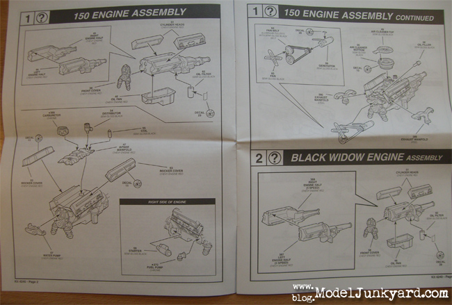 Kit Review - Chevy 57 Black Widow - Instructions