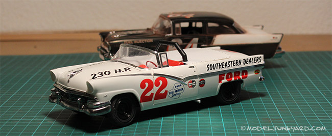 Post image for 57 Black Widow Weathering Done and 56 Sunliner Fireball Roberts Decals Done