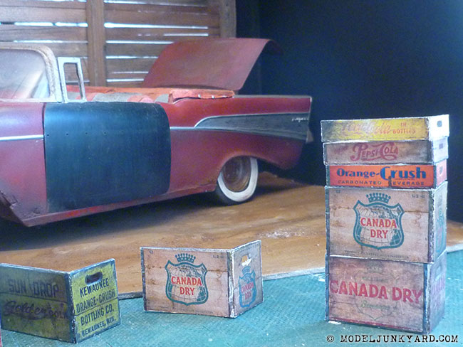 vintage soda crates template scale 1 25 16 diorama 04